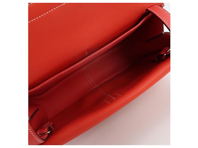 Hermès Halzan 31 Bolso de piel - Rojo Roja - vista 8
