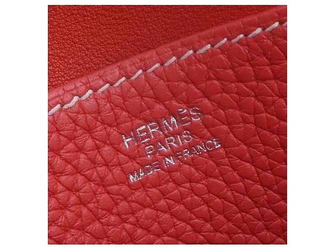 Hermès Halzan 31 Bolso de piel - Rojo Roja - vista 9