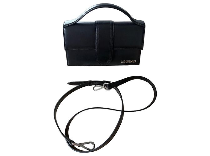 Jacquemus Le Grand Bambino Borsa in pelle nera Nero - vista 2