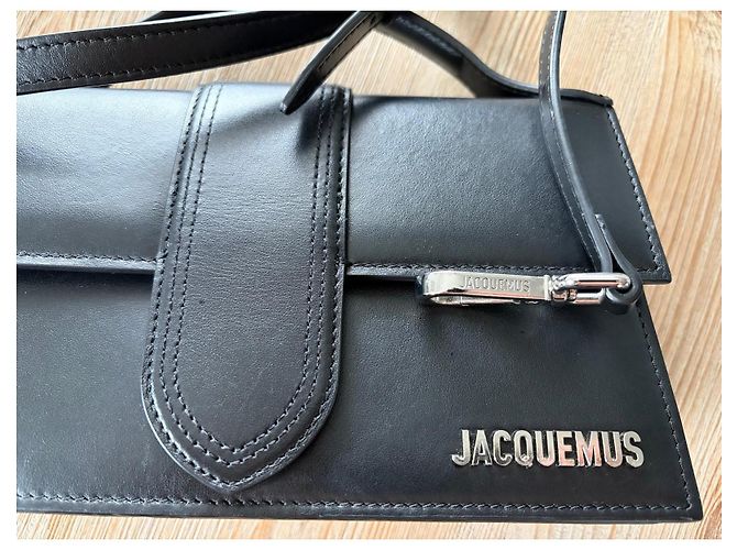 Jacquemus Le Grand Bambino Borsa in pelle nera Nero - vista 11