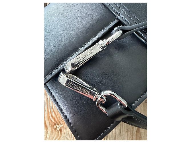 Jacquemus Le Grand Bambino Borsa in pelle nera Nero - vista 12