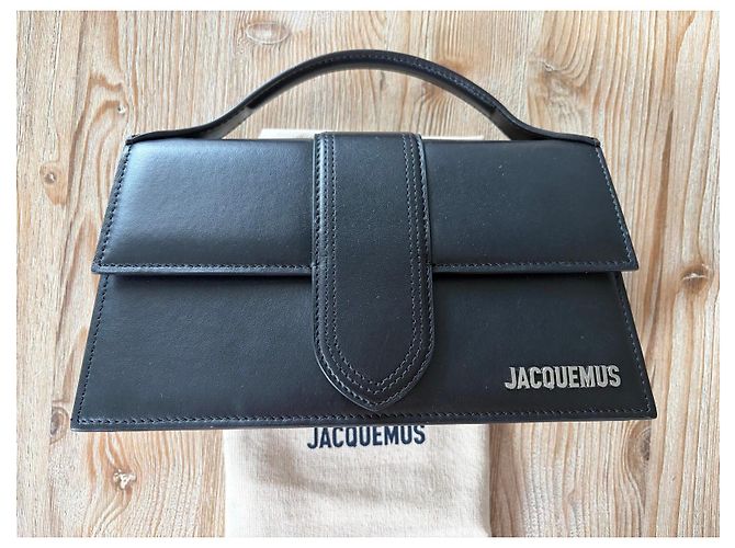 Jacquemus Le Grand Bambino Borsa in pelle nera Nero - vista 3