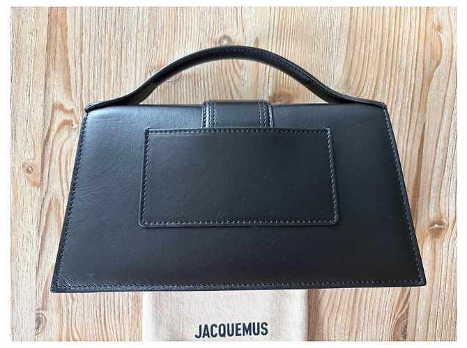 Jacquemus Le Grand Bambino Borsa in pelle nera Nero - vista 4