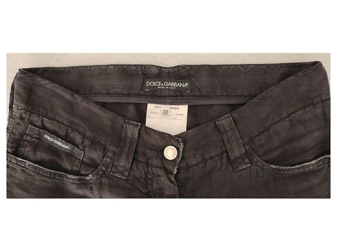 Dolce & Gabbana Leinenhose Schwarz - Ansicht 2