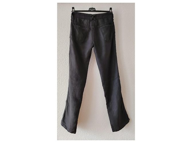 Dolce & Gabbana Leinenhose Schwarz - Ansicht 3