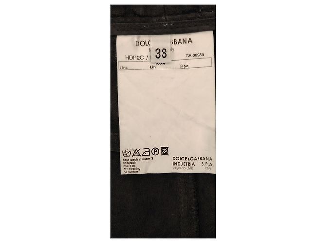 Dolce & Gabbana Leinenhose Schwarz - Ansicht 4