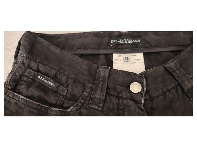 Dolce & Gabbana Leinenhose Schwarz - Ansicht 6
