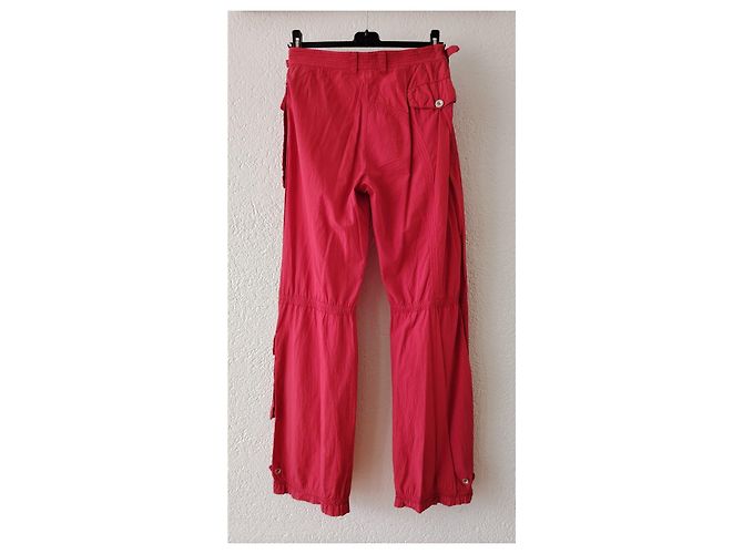 Dolce & Gabbana Pantalón Cargo de Algodón Rojo Roja - vista 5