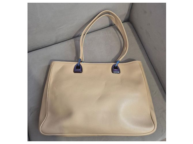 Lancel Borsa Tote in Pelle Beige - vista 2