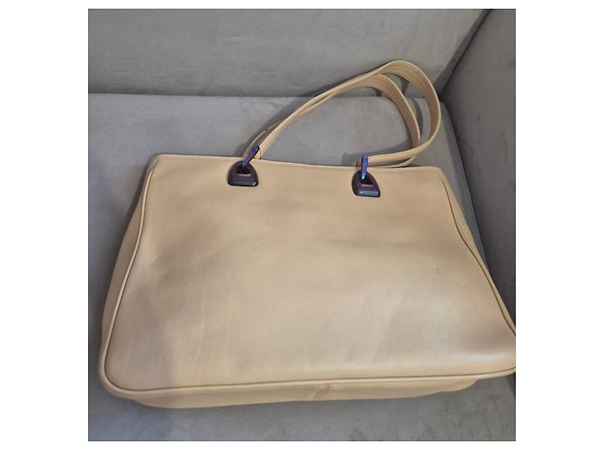 Lancel Borsa Tote in Pelle Beige - vista 5