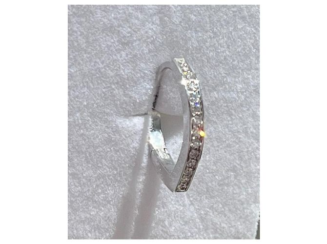 Orecchini a cerchio Repossi Antifer in oro bianco e diamanti Argento - vista 2