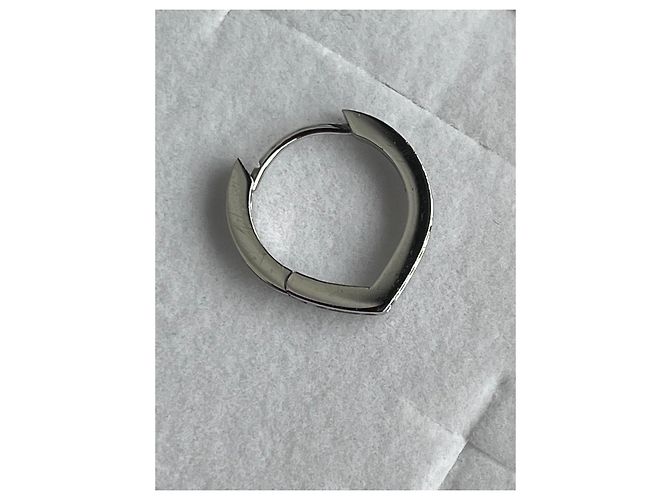 Orecchini a cerchio Repossi Antifer in oro bianco e diamanti Argento - vista 7