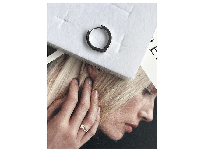 Orecchini a cerchio Repossi Antifer in oro bianco e diamanti Argento - vista 8