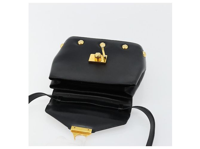 Borsa a Spalla Salvatore Ferragamo in Pelle Nera e Oro Auth kk677 Nero D'oro - vista 10