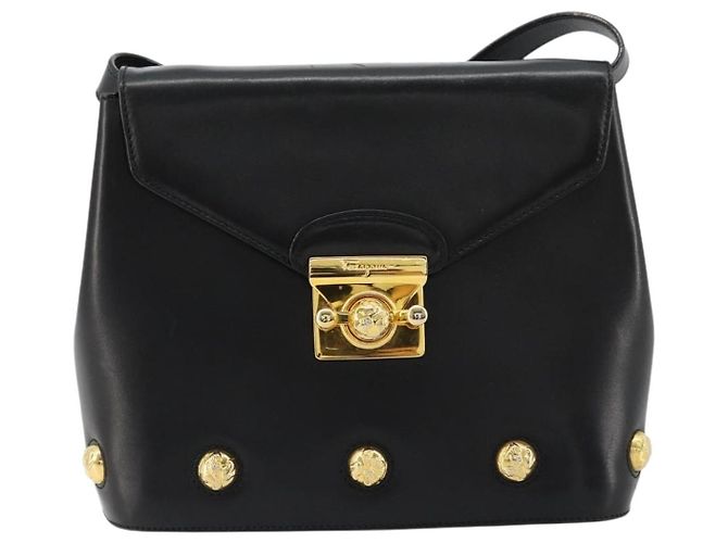 Borsa a Spalla Salvatore Ferragamo in Pelle Nera e Oro Auth kk677 Nero D'oro - vista 13
