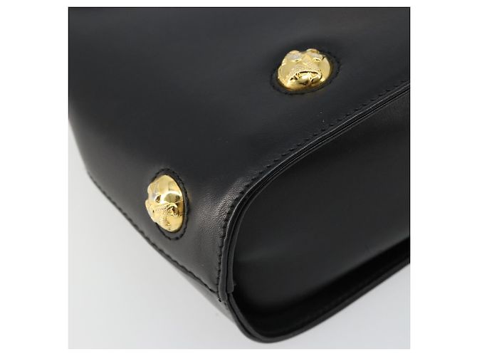Borsa a Spalla Salvatore Ferragamo in Pelle Nera e Oro Auth kk677 Nero D'oro - vista 14