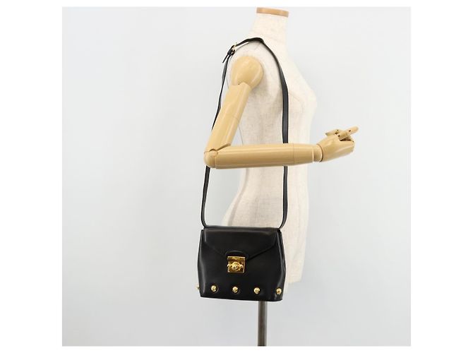 Borsa a Spalla Salvatore Ferragamo in Pelle Nera e Oro Auth kk677 Nero D'oro - vista 22
