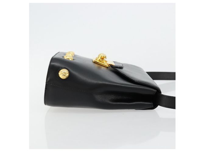 Borsa a Spalla Salvatore Ferragamo in Pelle Nera e Oro Auth kk677 Nero D'oro - vista 3