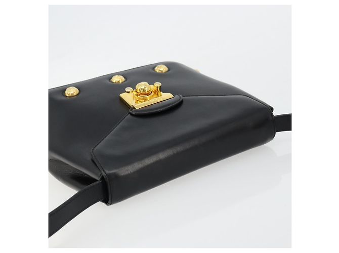Borsa a Spalla Salvatore Ferragamo in Pelle Nera e Oro Auth kk677 Nero D'oro - vista 6