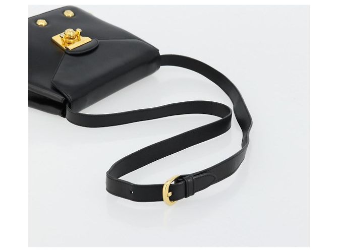 Borsa a Spalla Salvatore Ferragamo in Pelle Nera e Oro Auth kk677 Nero D'oro - vista 7
