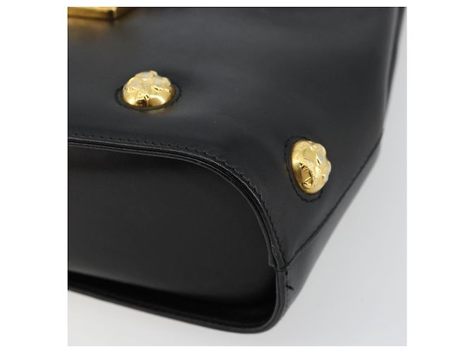 Borsa a Spalla Salvatore Ferragamo in Pelle Nera e Oro Auth kk677 Nero D'oro - vista 9