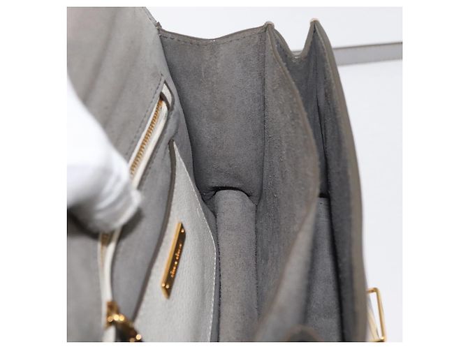Miu Miu Shoulder Bag Leather Gray Gold Auth bs34805A Brown Golden - view 21