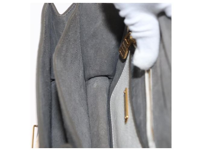 Miu Miu Shoulder Bag Leather Gray Gold Auth bs34805A Brown Golden - view 22
