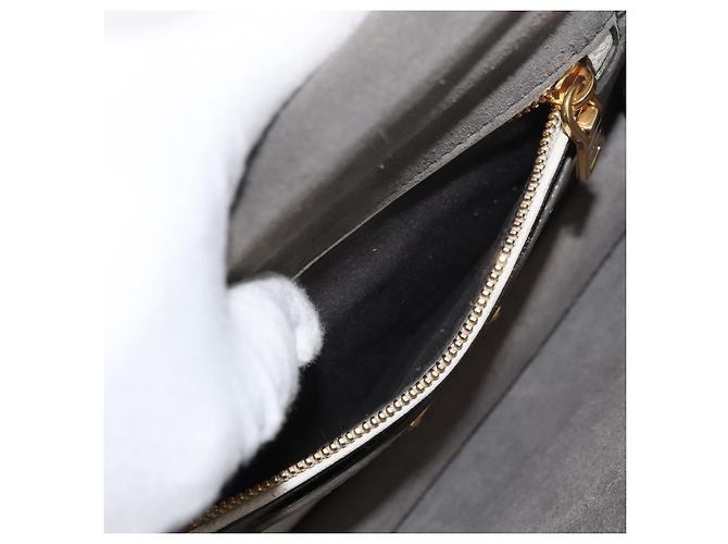 Miu Miu Shoulder Bag Leather Gray Gold Auth bs34805A Brown Golden - view 27