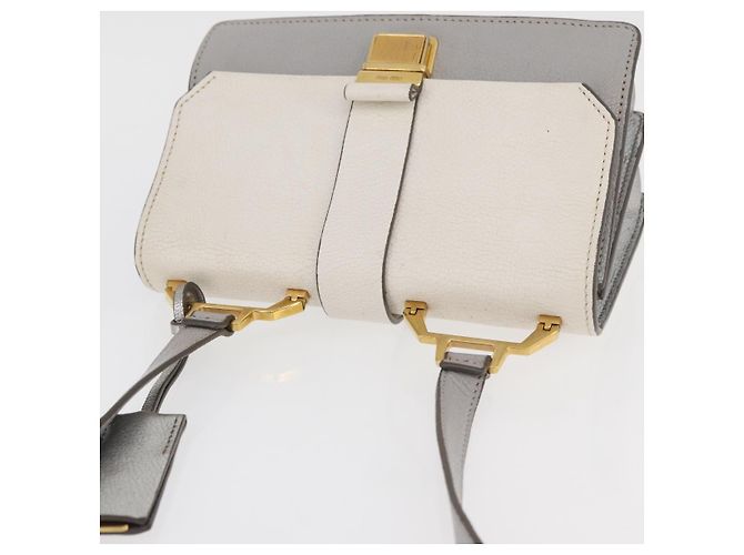 Miu Miu Shoulder Bag Leather Gray Gold Auth bs34805A Brown Golden - view 6