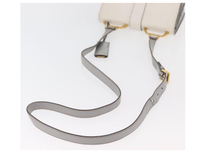 Miu Miu Shoulder Bag Leather Gray Gold Auth bs34805A Brown Golden - view 7