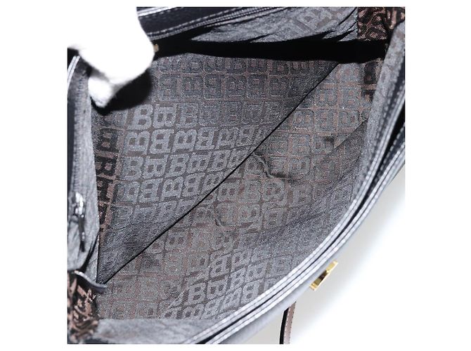 Borsa a Spalla BALLY in Pelle Nera e Oro Auth 177531A Nero D'oro - vista 11