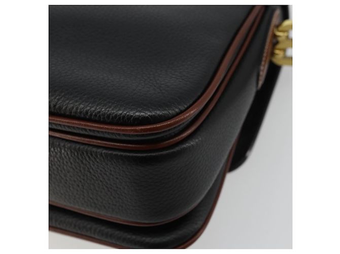 Borsa a Spalla BALLY in Pelle Nera e Oro Auth 177531A Nero D'oro - vista 15