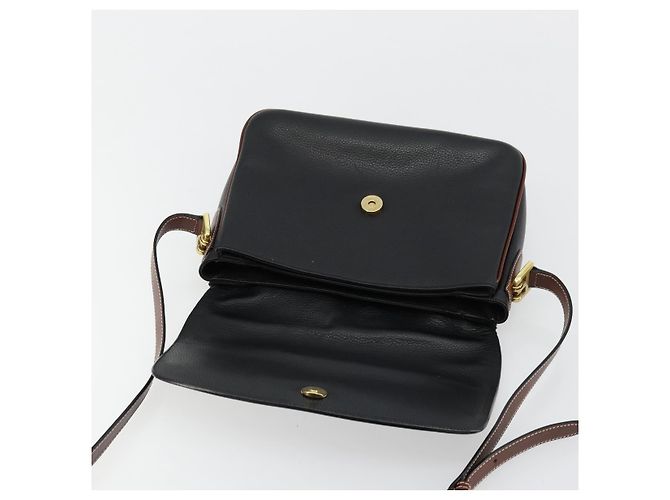 Borsa a Spalla BALLY in Pelle Nera e Oro Auth 177531A Nero D'oro - vista 17
