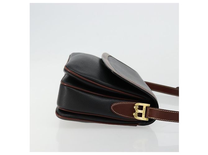 Borsa a Spalla BALLY in Pelle Nera e Oro Auth 177531A Nero D'oro - vista 3