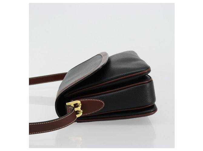 Borsa a Spalla BALLY in Pelle Nera e Oro Auth 177531A Nero D'oro - vista 4
