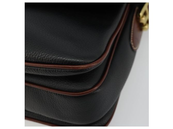 Borsa a Spalla BALLY in Pelle Nera e Oro Auth 177531A Nero D'oro - vista 9