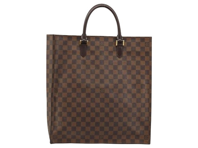 LOUIS VUITTON Damier Ebene Sac Plat Hand Bag N51140 LV Auth BA12381 - vista 13