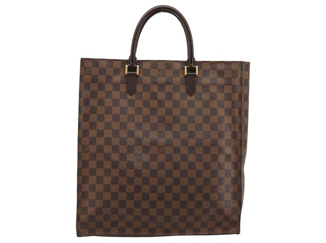 LOUIS VUITTON Damier Ebene Sac Plat Hand Bag N51140 LV Auth BA12381 - vista 2