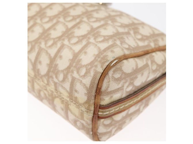 Borsa a Spalla Christian Dior Trotter Canvas Romantic PVC Beige Argento Auth 177266 - vista 15