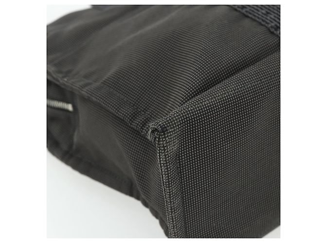 Hermès Borsa HERMES Her LineMM in nylon grigio argento autentica 171228A Marrone - vista 14