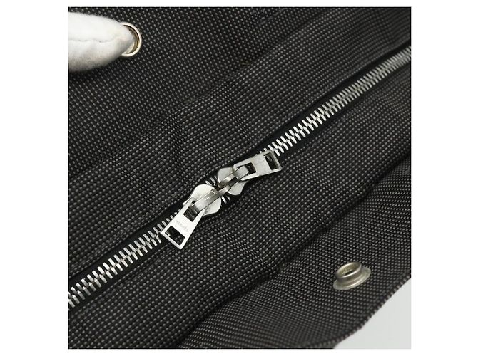 Hermès Borsa HERMES Her LineMM in nylon grigio argento autentica 171228A Marrone - vista 17