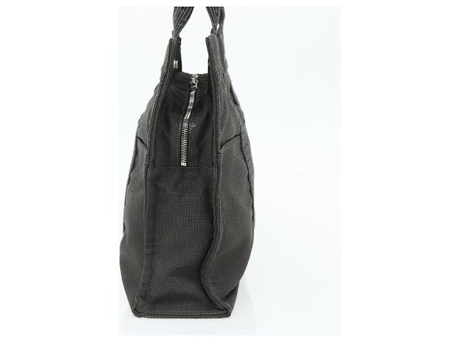 Hermès Borsa HERMES Her LineMM in nylon grigio argento autentica 171228A Marrone - vista 3
