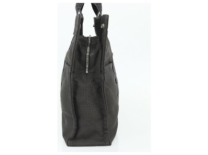Hermès Borsa HERMES Her LineMM in nylon grigio argento autentica 171228A Marrone - vista 4