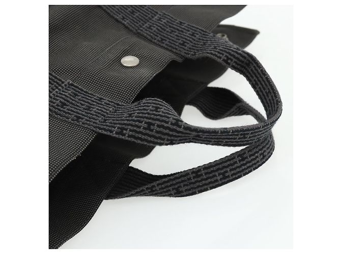 Hermès Borsa HERMES Her LineMM in nylon grigio argento autentica 171228A Marrone - vista 7
