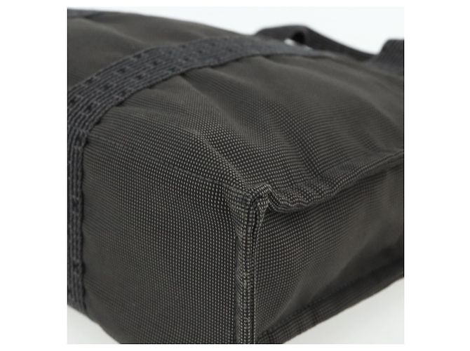 Hermès Borsa HERMES Her LineMM in nylon grigio argento autentica 171228A Marrone - vista 9