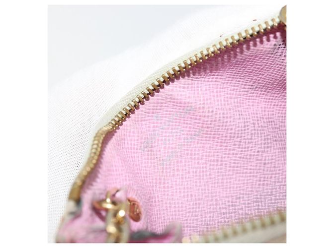 LOUIS VUITTON Pochette Cles NM Multicolor Purse White M93734 Auth 177362 Bianco - vista 10