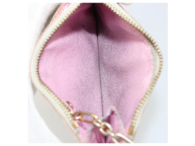 LOUIS VUITTON Pochette Cles NM Multicolor Purse White M93734 Auth 177362 Bianco - vista 11