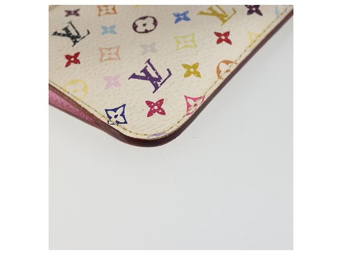 LOUIS VUITTON Pochette Cles NM Multicolor Purse White M93734 Auth 177362 Bianco - vista 14
