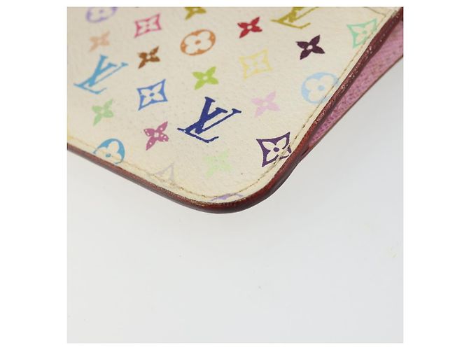 LOUIS VUITTON Pochette Cles NM Multicolor Purse White M93734 Auth 177362 Bianco - vista 15