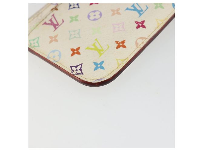LOUIS VUITTON Pochette Cles NM Multicolor Purse White M93734 Auth 177362 Bianco - vista 16